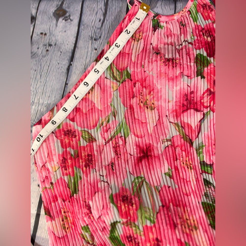 NWT Zara Pink Floral Print Cottagecore Boho Wedding Party Midi Halter Dress XS - Picture 14 of 15